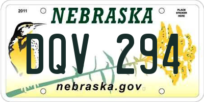 NE license plate DQV294