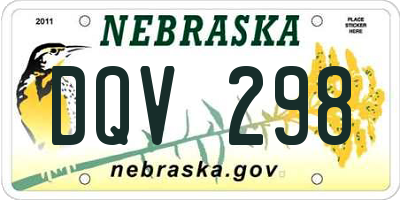 NE license plate DQV298
