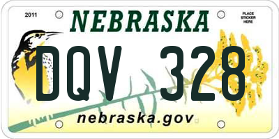 NE license plate DQV328