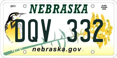 NE license plate DQV332