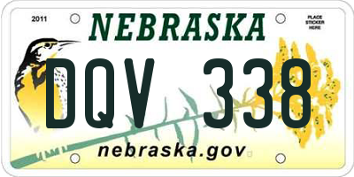 NE license plate DQV338