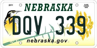 NE license plate DQV339