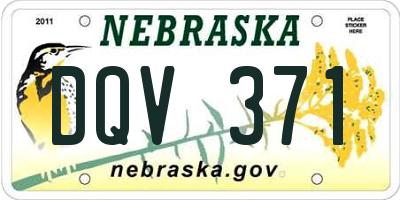 NE license plate DQV371