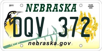 NE license plate DQV372