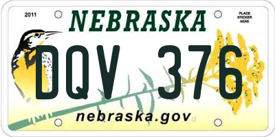 NE license plate DQV376
