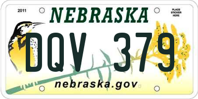 NE license plate DQV379