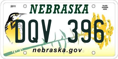 NE license plate DQV396