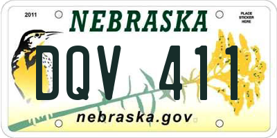 NE license plate DQV411
