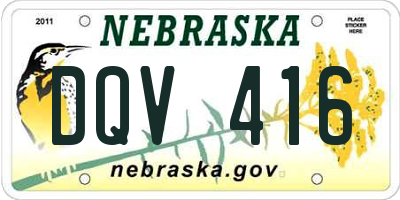 NE license plate DQV416