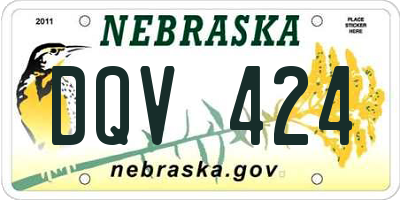 NE license plate DQV424