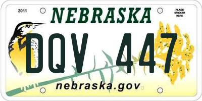 NE license plate DQV447