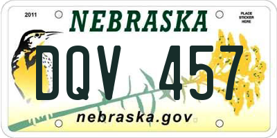 NE license plate DQV457