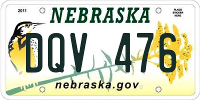 NE license plate DQV476