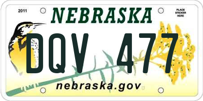 NE license plate DQV477