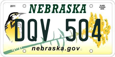 NE license plate DQV504