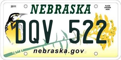 NE license plate DQV522