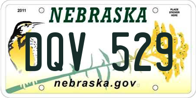 NE license plate DQV529