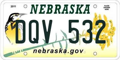 NE license plate DQV532