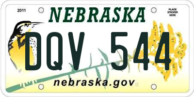 NE license plate DQV544