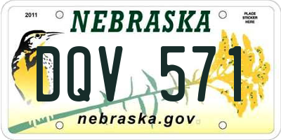 NE license plate DQV571