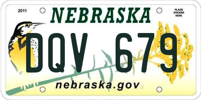 NE license plate DQV679