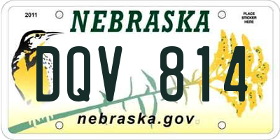 NE license plate DQV814