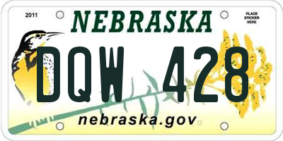 NE license plate DQW428