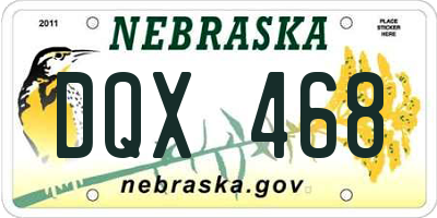NE license plate DQX468