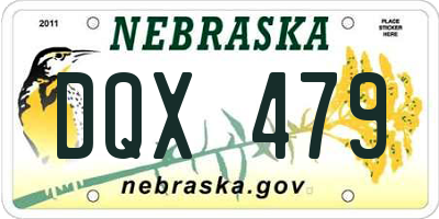 NE license plate DQX479