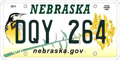 NE license plate DQY264