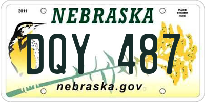 NE license plate DQY487