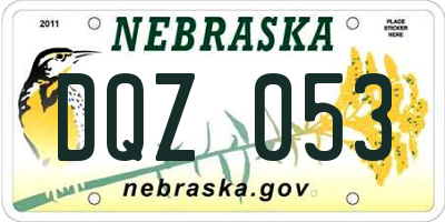 NE license plate DQZ053