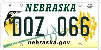 NE license plate DQZ066
