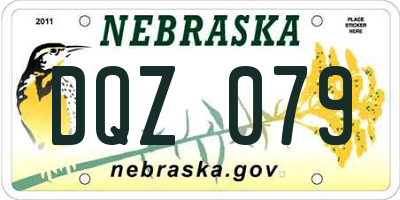 NE license plate DQZ079