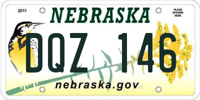NE license plate DQZ146