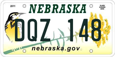 NE license plate DQZ148