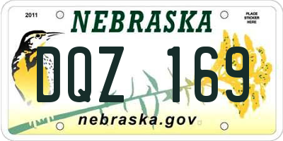 NE license plate DQZ169