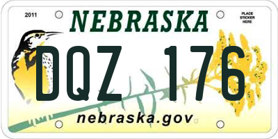 NE license plate DQZ176