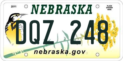 NE license plate DQZ248