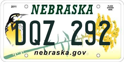 NE license plate DQZ292