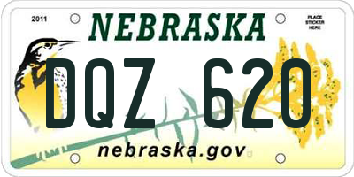NE license plate DQZ620