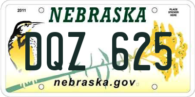 NE license plate DQZ625