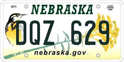 NE license plate DQZ629