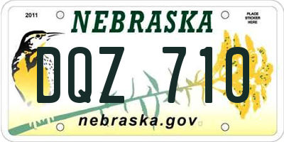 NE license plate DQZ710