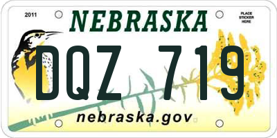 NE license plate DQZ719