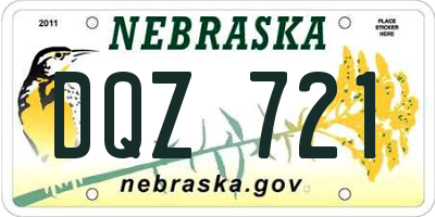 NE license plate DQZ721