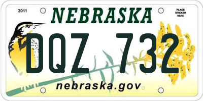 NE license plate DQZ732