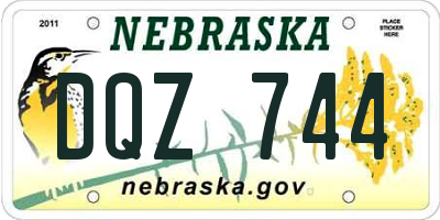 NE license plate DQZ744