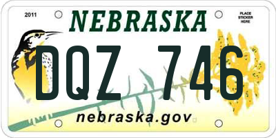 NE license plate DQZ746