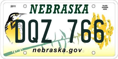 NE license plate DQZ766
